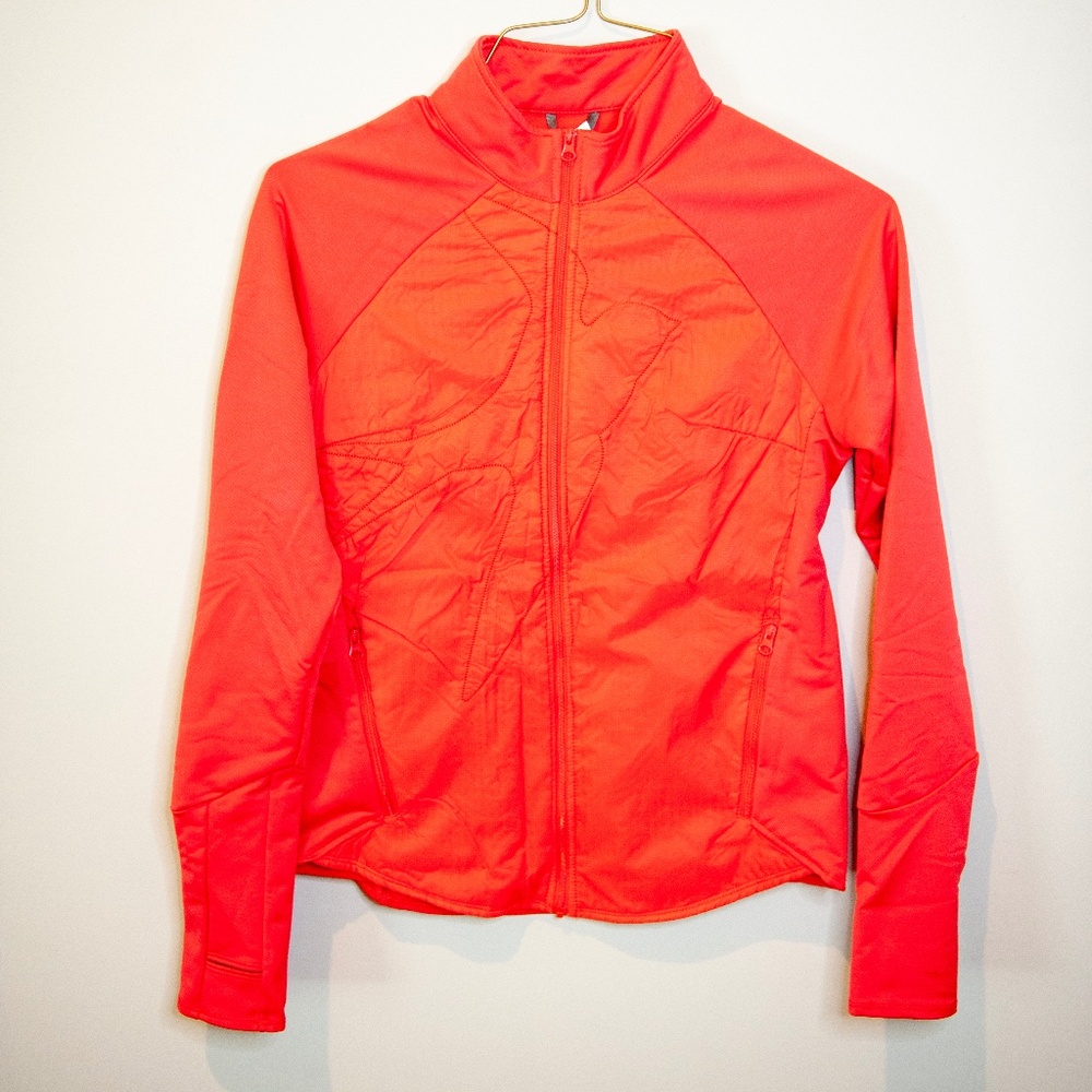 Oiselle Flyout Running Full Zip Jacket, Blaze, M